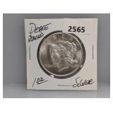 1oz .999 Silv Peace Round