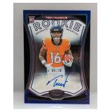 2024 NFL Certified RC Blue 4/20 Auto Troy Franklin