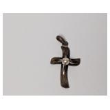 .925 Sterl Pearl Cross Pendant