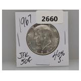 1967 40% Silv JFK Half $1 Dollar