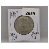 1967 40% Silv JFK Half $1 Dollar