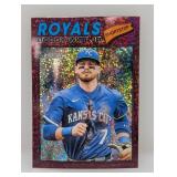 2026 Topps Heritage Bobby Witt Jr Burgundy Sparkle