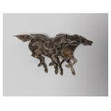 .925 Sterl Running Horses Brooch