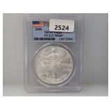 PCGS 2006 MS69 1oz .999 Silv Eagle $1