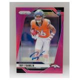 2024 NFL Prizm Pink RC Ref Auto Troy Franklin