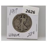 1917 90% Silv Walker Half $1 Dollar