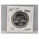 1oz .999 Silv Matthey Round