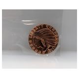 1oz .999 Copper Indian Round