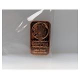 1oz .999 Copper Indian Bar