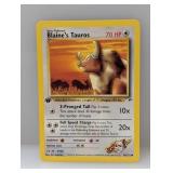 Pokemok 2000 1st Edition Blaineï¿½s Tauros 64