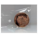 1oz .999 Copper Donkey & Rhino Hunter Round