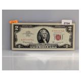 1963 Red Seal $2 US Note