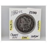 Rare 1882-CC 90% Silv Morgan $1