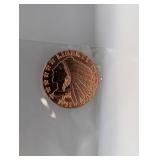 1oz .999 Copper Indian Round