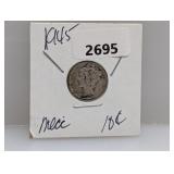 1945 90% Silv Mercury Dime