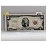 1953 Red Seal $2 US Note
