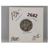 1935 90%Silv Mercury Dime