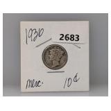 1936 90%Silv Mercury Dime
