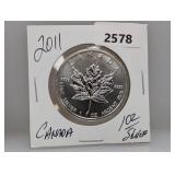 2011 1oz .999 Silv Canada Maple Leaf