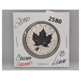 2016 1oz .999 Silv Canada Frosted Maple Leaf