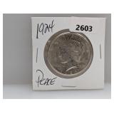 1924 90% Silv Peace $1 Dollar