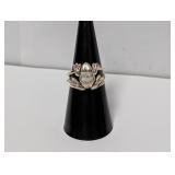 .925 Sterl Articulating Frog Ring Sz 7
