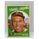 1959 Topps Baseball Orlando Cepeda HOF 390 Damaged