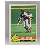 1976 Topps Lou Brock MC HOF Crease/Corners/Stain