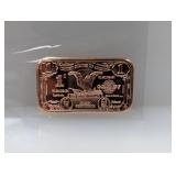 1oz .999 Copper One Silver Dollar Bar