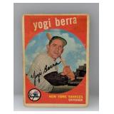 1959 Topps Baseball Yogi Berra HOF 180 Damage