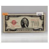 1928-G Red Seal $2 US Note