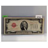 1928-G Red Seal $2 US Note