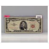 1963 Red Seal $5 US Note