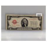 1928-G Red Seal $2 US Note