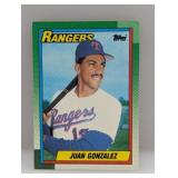 1990 Topps Juan Gonzalez RC #331 Corners