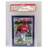 2010 Brown Bowman Chrome Purple Ref RC PSA 9