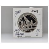 2001 1oz .999 Silv 9-11 Comm Round