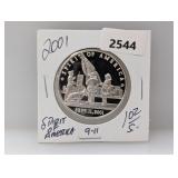 2001 1oz .999 Silv 9-11 Comm Round