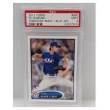 2012 Darvish Topps Throwing Blue Jersey RC PSA 9