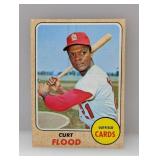 1968 Topps Baseball Curt Flood 180 Corners
