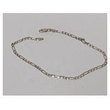10.5" .925 Sterling Figaro Chain Bracelet