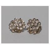 .925 Sterling Silver Cluster Earrings