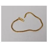 7" Vermeil Rounded Box Chain Bracelet