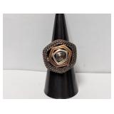 .925 Sterling Rope Halo Ring Sz 7