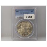 PCGS 1923 90% Silv Peace $1 Dollar