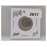 1928-S 90% Silv Mercury Dime