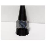 .925 Sterling Taxco Blue Stone Inlay Ring Sz 11.5