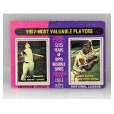 1975 Topps MVP Mantle/Aaron Corners/Edges/Creases