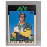 1986 Topps Traded Jose Canseco RC #20T Edge