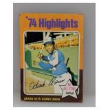1975 Topps #1 Hank Aaron HOF Corners/Edges/Crease